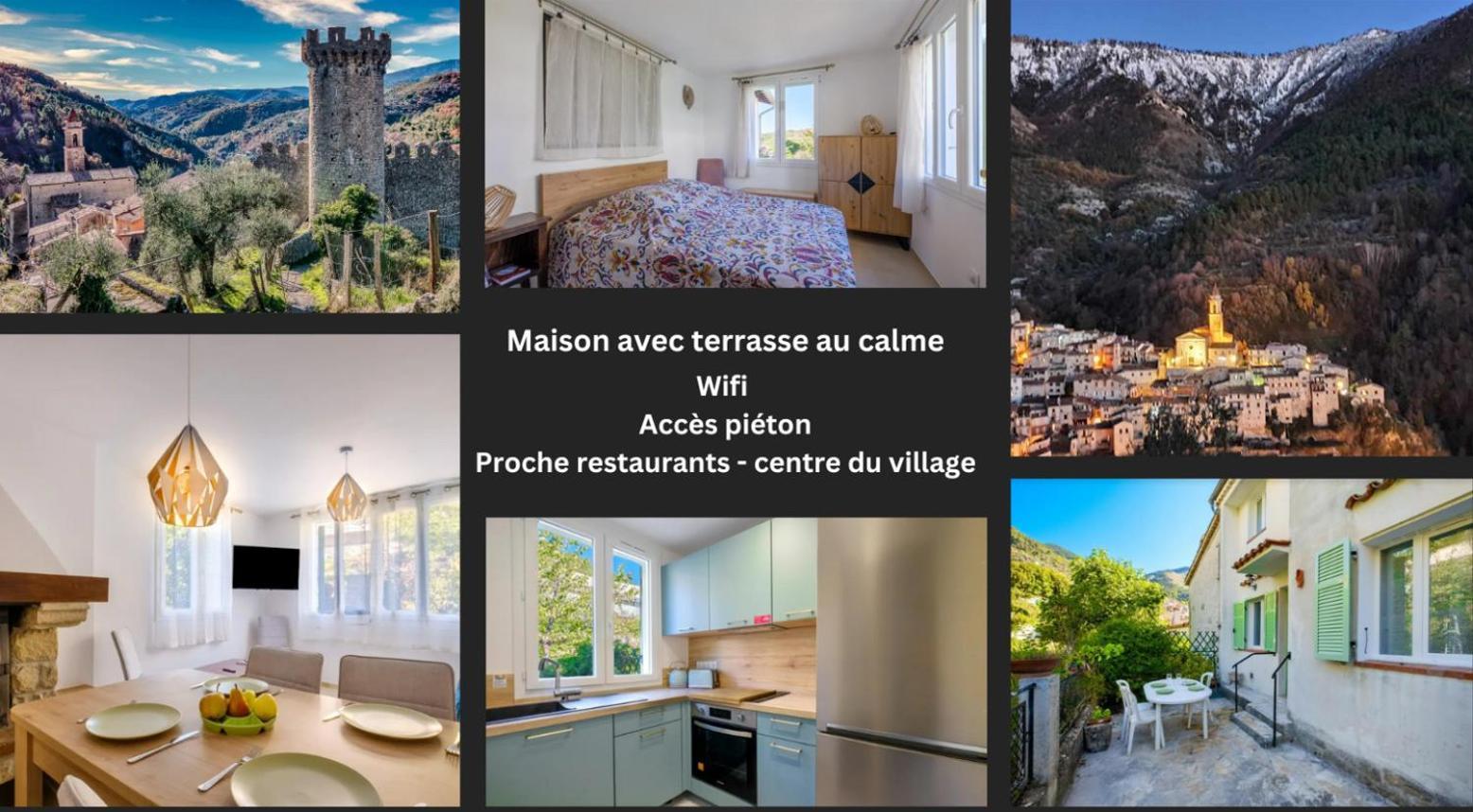 La Tiniera A - Maison Renovee 2023- Terrasse - Wifi - Village Des Creches Ferienhaus Lucéram